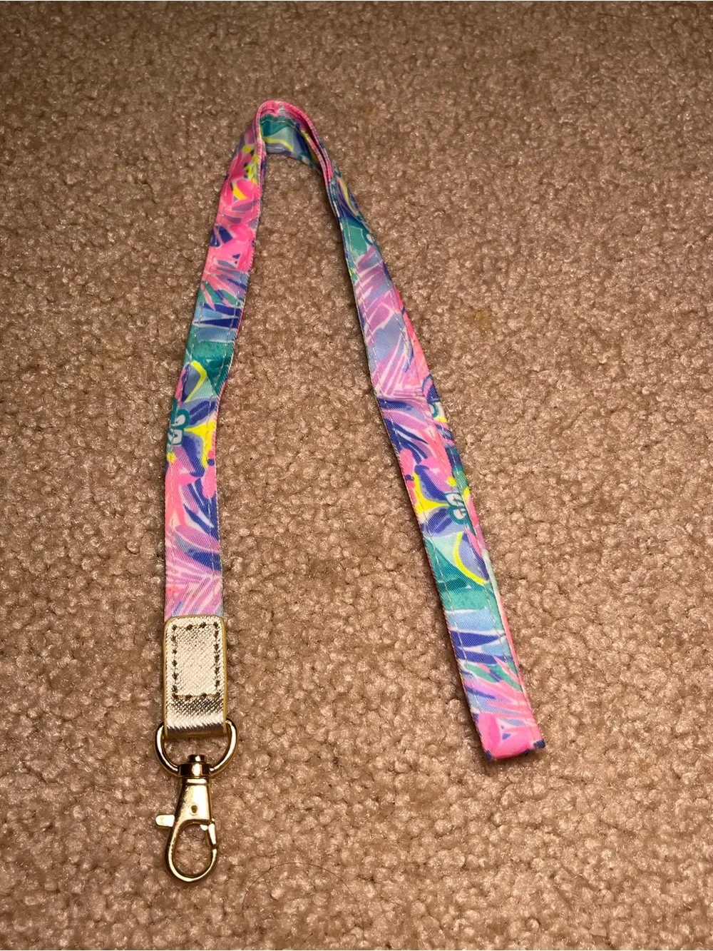 Lilly Pulitzer Cute Lanyard for ID Badges and Keys, Womens Lanyard Keychain